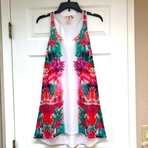 Ocean Pacific Multi Color/White Tank Top/Cover Up-Size M (7-9)